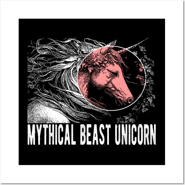 Mythical Beast Unicorn Wall Art by Ezahazami